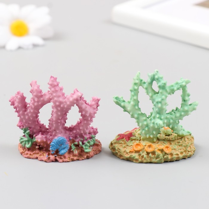 Фигурка для флорариума полистоун  Фигурка для флорариума полистоун "Кораллы" МИКС 5х3х5,5 см