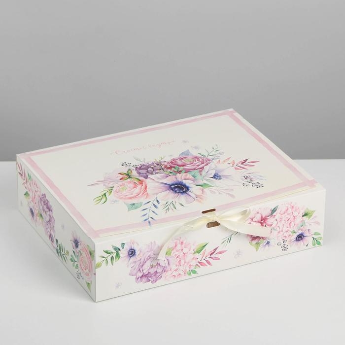 Коробка подарочная, упаковка, &laquo;Счастья в душе&raquo;, 31 х 24.5 х 8 см