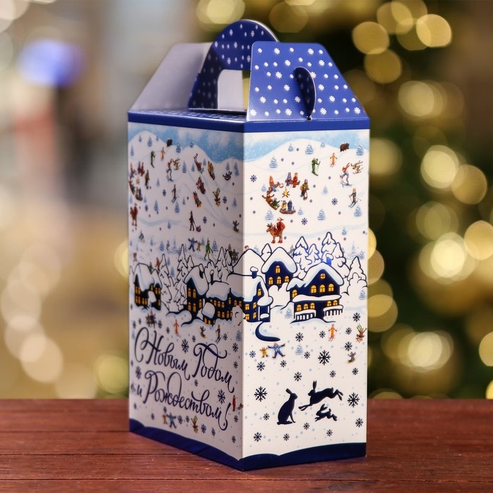 Подарочная коробка Подарочная коробка "Зимние каникулы", 16 х 10 х 23 см