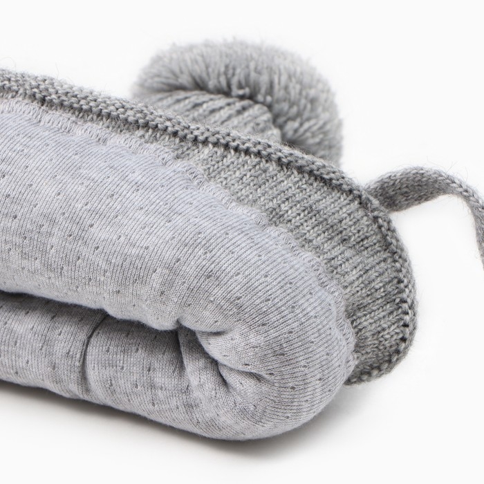 Шапка детская, цвет светло-серый, размер 52-54 Шапка детская, цвет светло-серый, размер 52-54