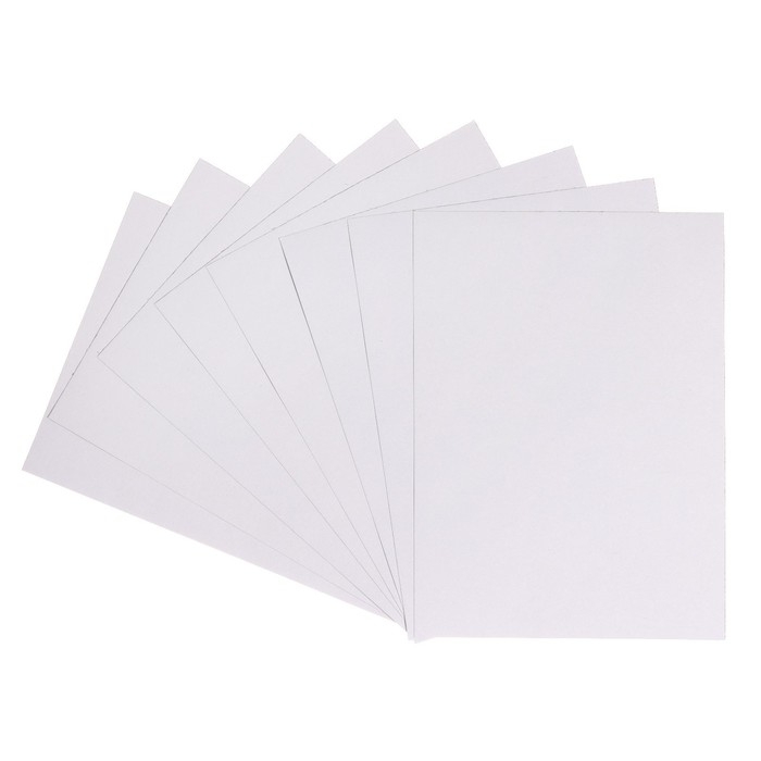 Картон белый А4, 8 листов  Картон белый А4, 8 листов "Каляка-Маляка", немелованный