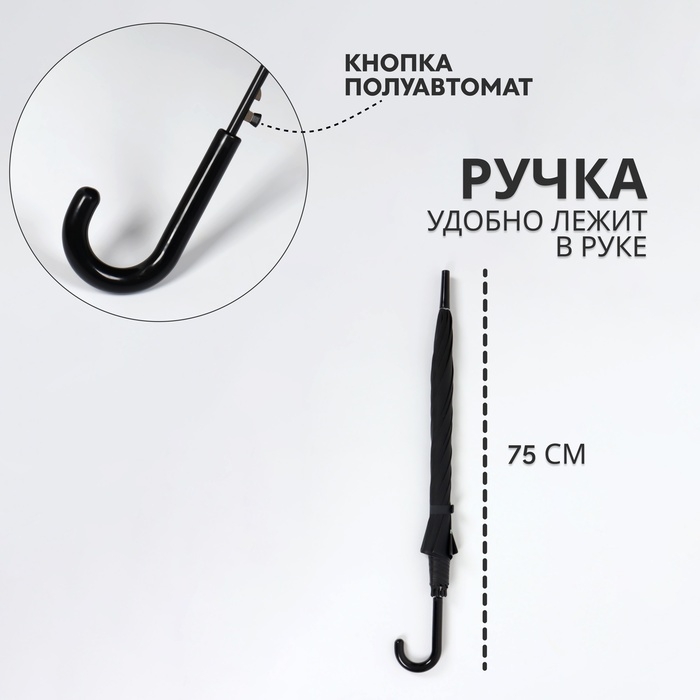 Зонт - трость полуавтоматический «Smile», 8 спиц, R = 47/55 см, D = 110 см, рисунок МИКС Зонт - трость полуавтоматический «Smile», 8 спиц, R = 47/55 см, D = 110 см, рисунок МИКС