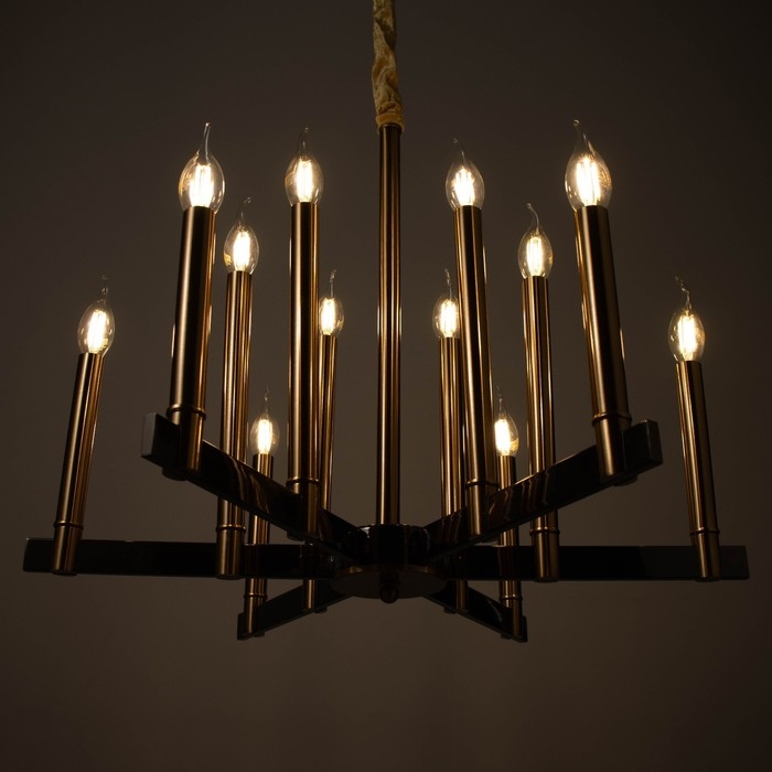 Люстра Люстра "Барри" 12х40Вт Е14 латунь 65х65х50 см BayerLux