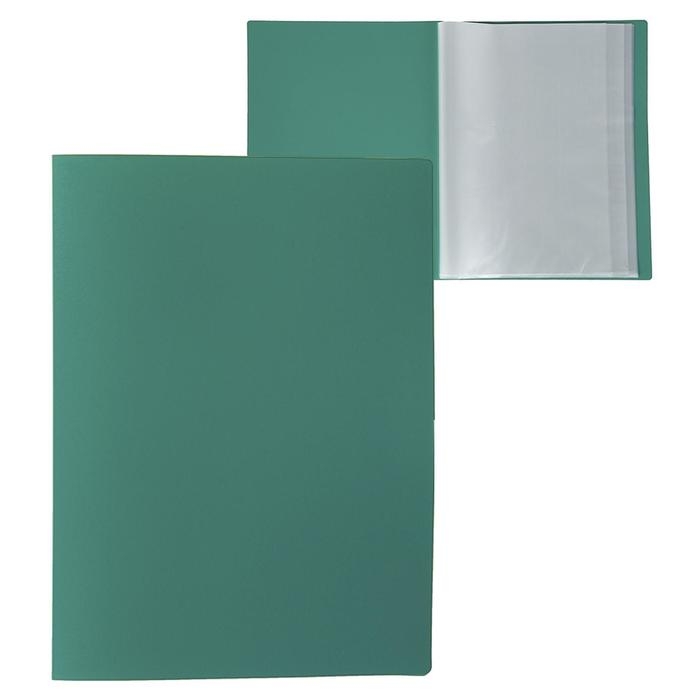 Папка с 40 вкладышами А4, 500 мкм, Calligrata, текстура Папка с 40 вкладышами А4, 500 мкм, Calligrata, текстура "песок", зелёная