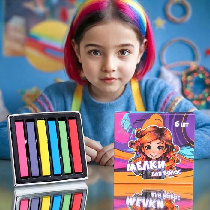 Мелки для волос, 6 шт Мелки для волос, 6 шт