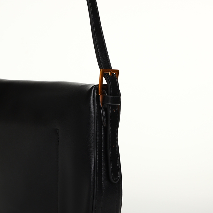 Сумка женская на клапане TEXTURA, средний размер, цвет чёрный Сумка женская на клапане TEXTURA, средний размер, цвет чёрный