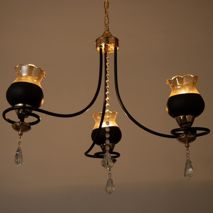 Люстра Люстра "Лира" 3хЕ27 40Вт черный 60х60х85 см BayerLux