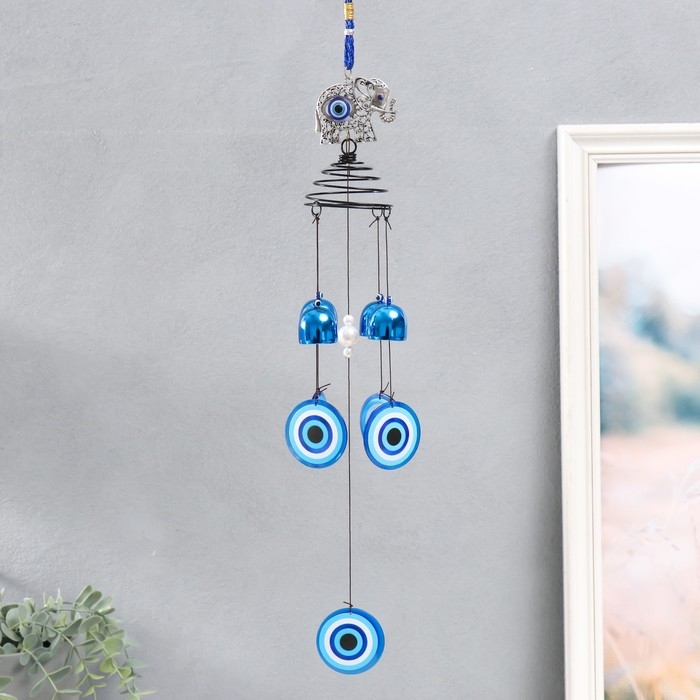 Музыка ветра металл Музыка ветра металл "Слон" от сглаза 4 колокольчика 46 см