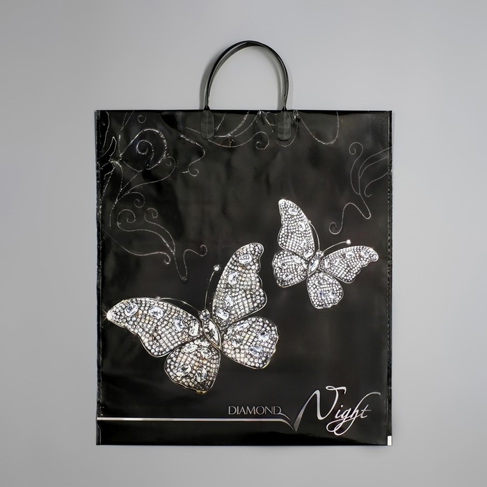 Пакет  Пакет "Бриллиантовая ночь", полиэтиленовый с пластиковой ручкой, 44 х 40 см, 100 мкм