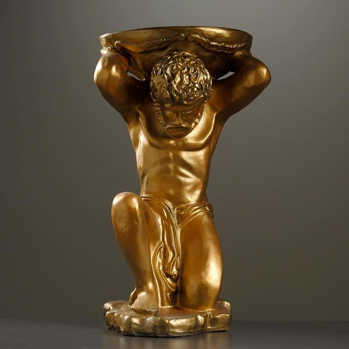 Фигура с кашпо Фигура с кашпо "Титан" бронза, 40х73х42см