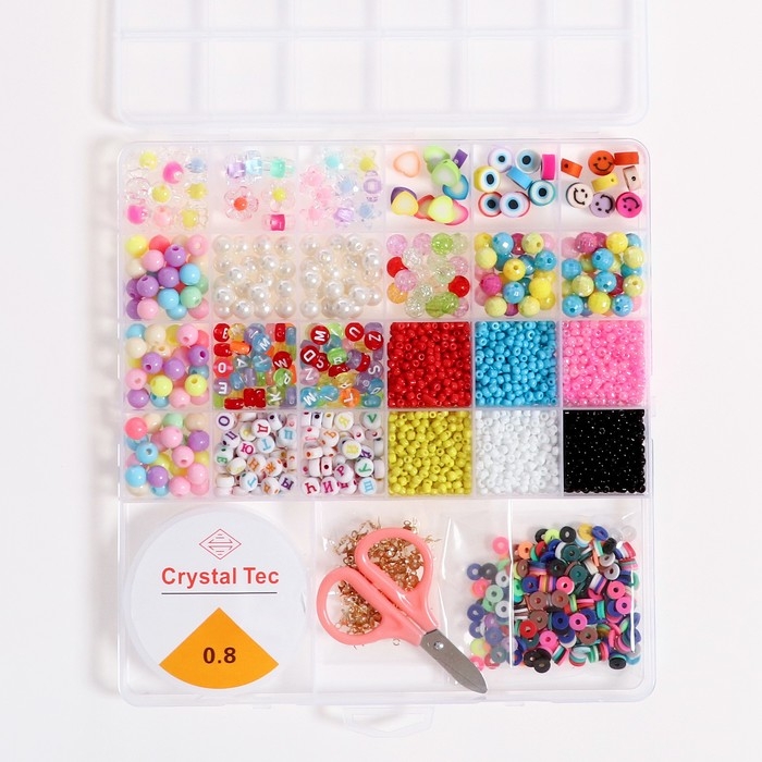 Набор для создания украшений «Ассорти» бусины/бисер, леска, фурнитура Набор для создания украшений «Ассорти» бусины/бисер, леска, фурнитура