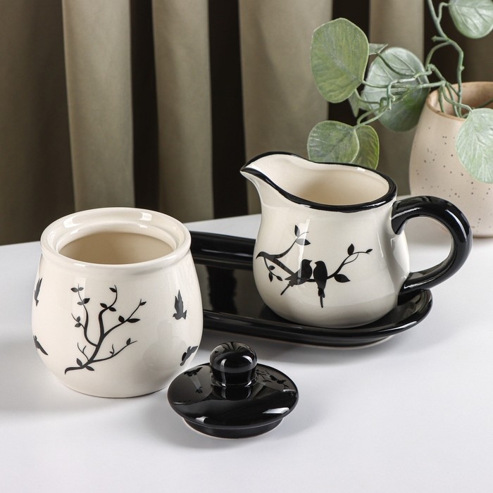 Набор сервировочный Доляна «Весенний вечер», 2 предмета: молочник 270 мл, сахарница 310 мл Набор сервировочный Доляна «Весенний вечер», 2 предмета: молочник 270 мл, сахарница 310 мл