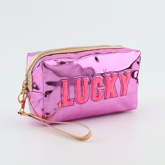 Пенал школьный &laquo;1 сентября: Lucky&raquo;, иск. кожа, 18 х 10 х 7 см, фиолетовый цвет