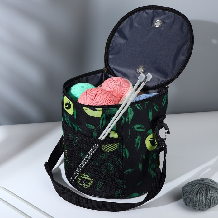 Сумка-футляр «Зелень», 2 люверса, d = 21 × 23 см, цвет разноцветный Сумка-футляр «Зелень», 2 люверса, d = 21 × 23 см, цвет разноцветный