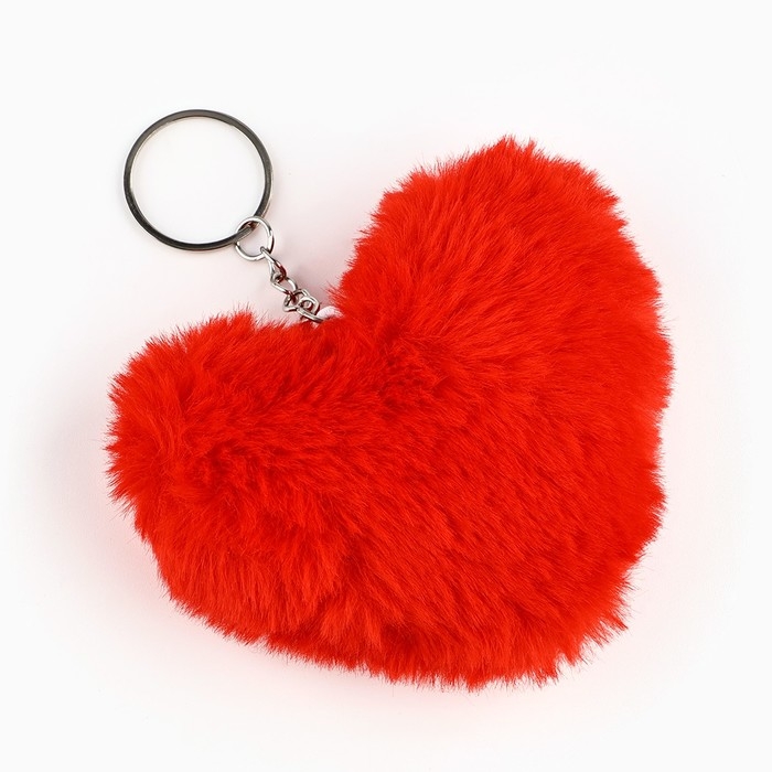 Брелок для ключей пушистик, детский, сердечко «Люблю тебя», 9 х 10 см Брелок для ключей пушистик, детский, сердечко «Люблю тебя», 9 х 10 см