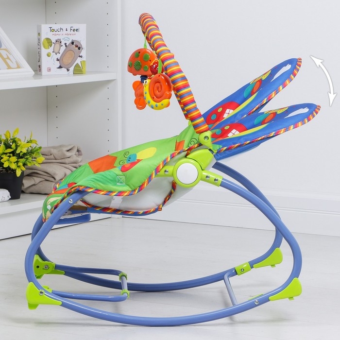 Шезлонг «Улитка и друзья», с погремушками Шезлонг «Улитка и друзья», с погремушками