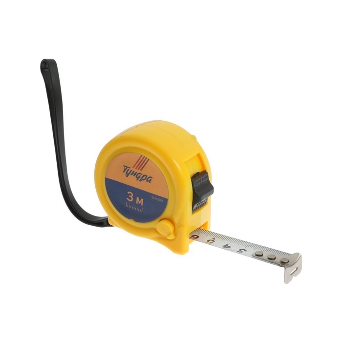 Рулетка ТУНДРА, пластиковый корпус, 2 фиксатора, 3 м х 16 мм Рулетка ТУНДРА, пластиковый корпус, 2 фиксатора, 3 м х 16 мм
