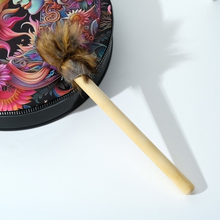 Шаманский бубен Шаманский бубен "Богиня. Месяц и солнце" с колотушкой 5х25х25 см