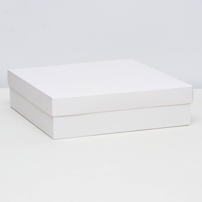 Коробка подарочная складная, упаковка, крышка-дно, белая, 30 х 30 х 8 см Коробка подарочная складная, упаковка, крышка-дно, белая, 30 х 30 х 8 см