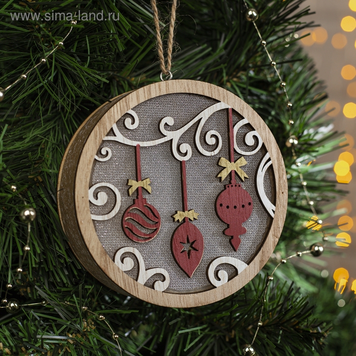 Ёлочная игрушка «Новогодние игрушки», батарейки АААх2 (не в комплекте), свечение тёплое белое Ёлочная игрушка «Новогодние игрушки», батарейки АААх2 (не в комплекте), свечение тёплое белое