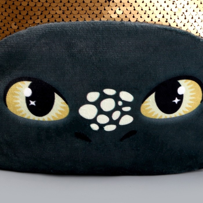 Рюкзак детский с пайетками «Чёрный дракончик», р. 23 × 28 см