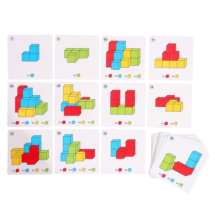 Развивающий набор «Логик-кубики», 24 элемента, 96 заданий, 3+ Развивающий набор «Логик-кубики», 24 элемента, 96 заданий, 3+