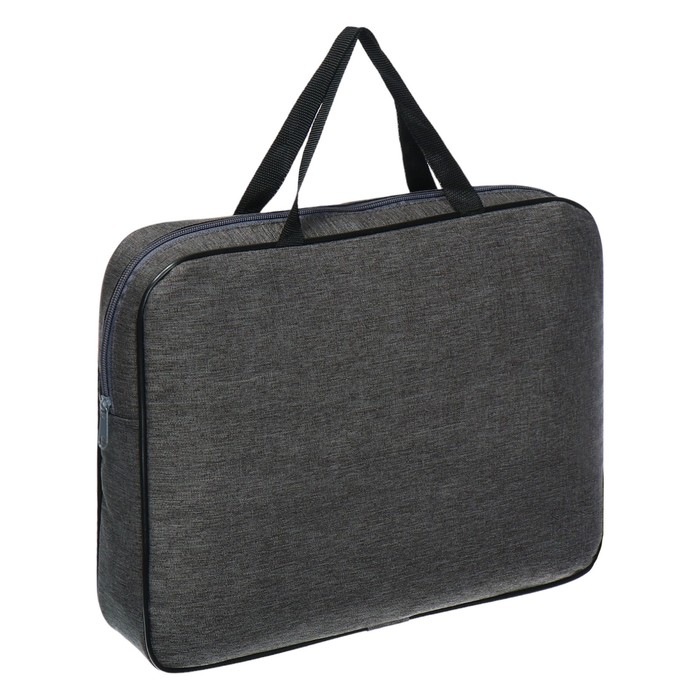 Папка с ручками А4, 350 х 270 х 60 мм, текстильная, Офис Премиум ПДМ-111 Папка с ручками А4, 350 х 270 х 60 мм, текстильная, Офис Премиум ПДМ-111 "Графит"