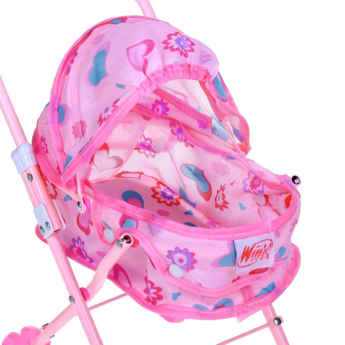 Коляска для куклы прогулочная с аксессуарами, WINX, металл Коляска для куклы прогулочная с аксессуарами, WINX, металл