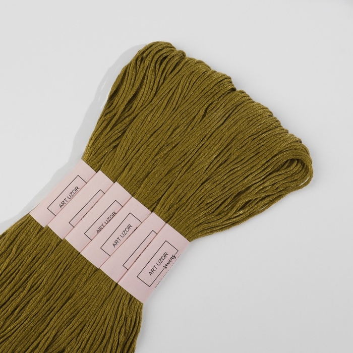 Набор ниток мулине №831, 8 ± 1 м, 6 шт, цвет оливковый