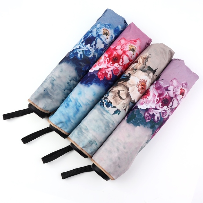 Зонт механический «Вдохновение», эпонж, 4 сложения, 8 спиц, R = 48/55 см, D = 110 см, цвет МИКС Зонт механический «Вдохновение», эпонж, 4 сложения, 8 спиц, R = 48/55 см, D = 110 см, цвет МИКС