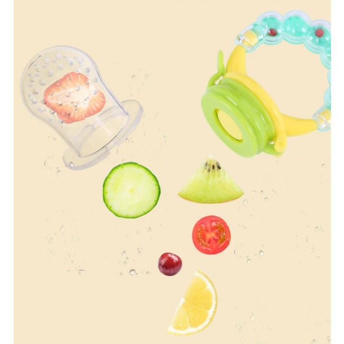 Ниблер для прикорма, с силиконовой сеточкой, ручка-погремушка, цвет зеленый Ниблер для прикорма, с силиконовой сеточкой, ручка-погремушка, цвет зеленый