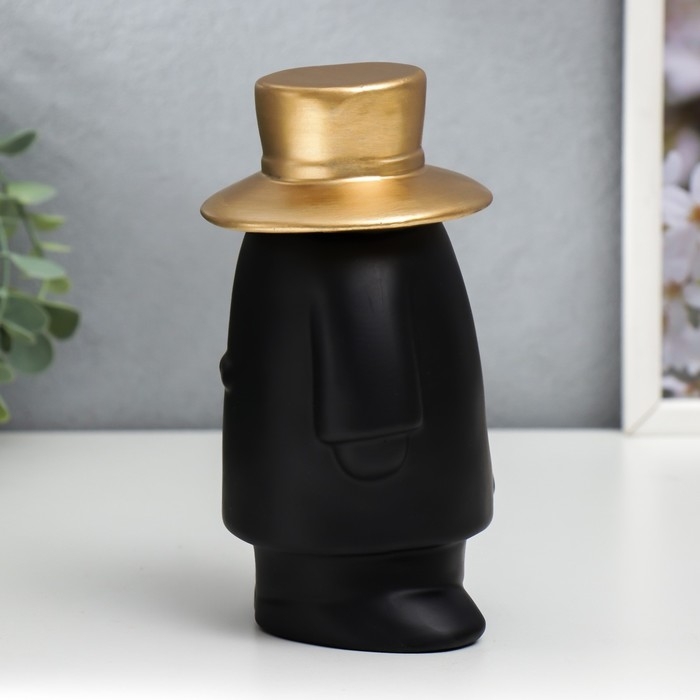 Сувенир полистоун  Сувенир полистоун "Мистер Инкогнито полный" чёрный с золотом 18х11х9см