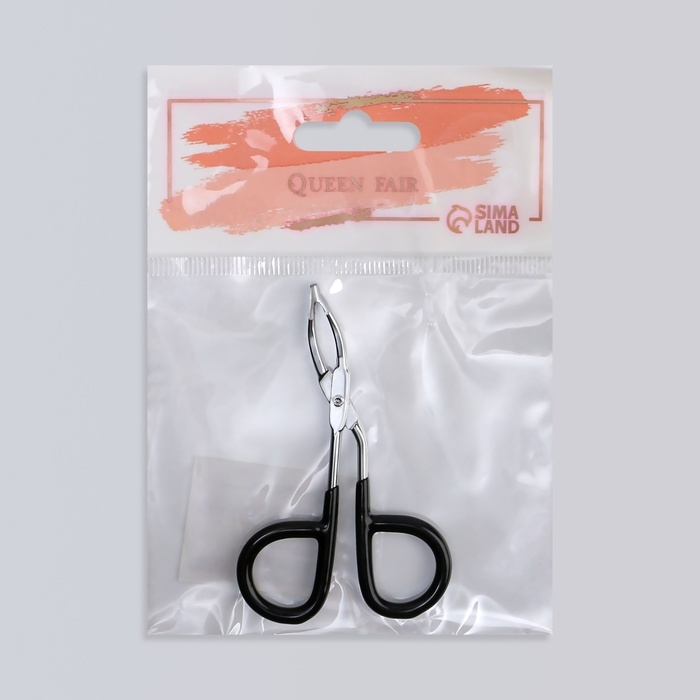 Пинцет в форме ножниц, прорезиненные ручки, 8 см, на блистере, цвет чёрный/серебристый Пинцет в форме ножниц, прорезиненные ручки, 8 см, на блистере, цвет чёрный/серебристый