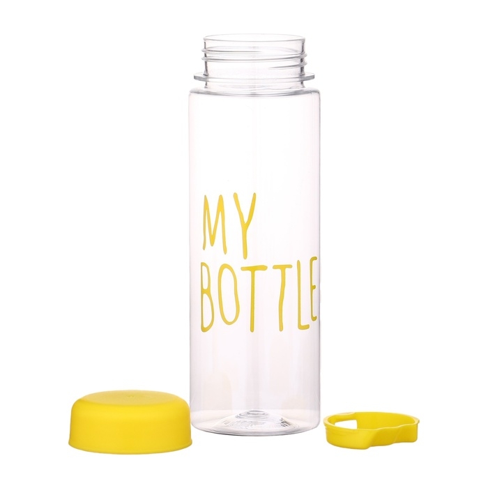 Бутылка для воды, 500 мл, My bottle, 19.5 х 6 см, чехол в комплекте, желтая Бутылка для воды, 500 мл, My bottle, 19.5 х 6 см, чехол в комплекте, желтая