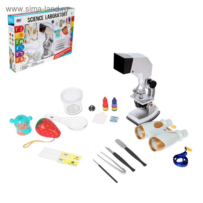 Набор игровой «Научная лаборатория», микроскоп с аксессуарами Набор игровой «Научная лаборатория», микроскоп с аксессуарами