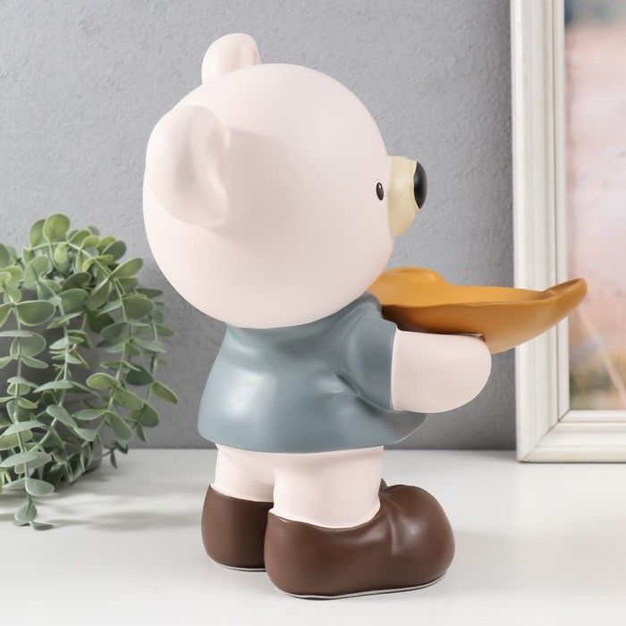 Сувенир полистоун Сувенир полистоун "Мишка с подставкой" 14х21х25 см