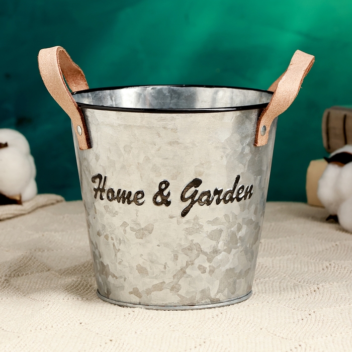 Кашпо "Элли" 13х12см, металлик