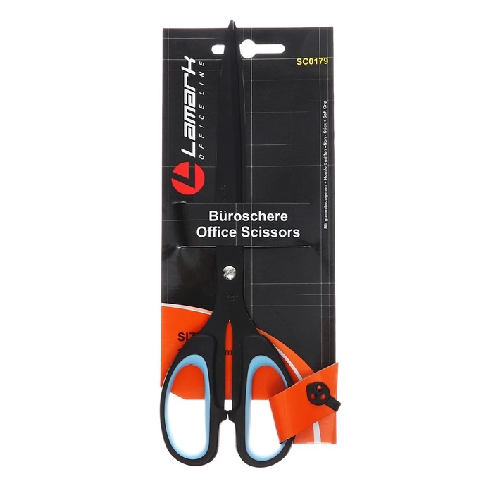 Ножницы Lamark, 25.4 см, покрытие тефлон Non-Stick, эргономичная пластиковая ручка с мягкими вставками Ножницы Lamark, 25.4 см, покрытие тефлон Non-Stick, эргономичная пластиковая ручка с мягкими вставками
