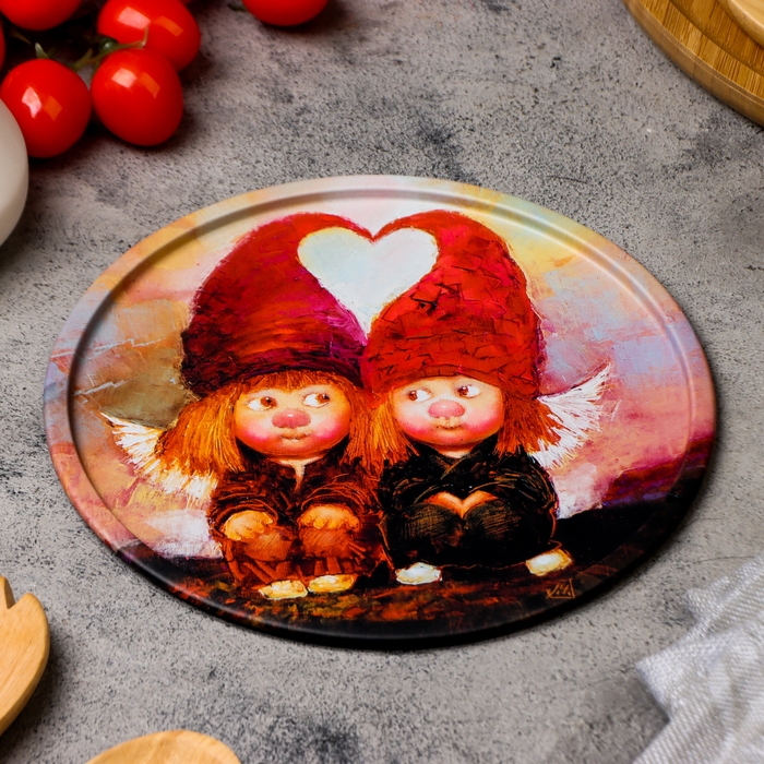 Набор тарелок декоративных Набор тарелок декоративных "Солнечный ангел", 3 шт, 20 х 0,4 х 0,32 см, металл