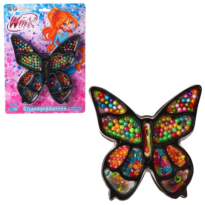Набор для творчества «Студия украшений» на блистере WINX, 10 видов бусин Набор для творчества «Студия украшений» на блистере WINX, 10 видов бусин