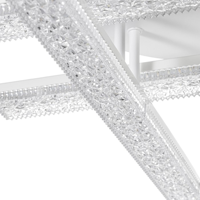 Люстра с ПДУ Люстра с ПДУ "Линии" LED 112Вт 3000-6000Вт белый 55х55х13,5см BayerLux