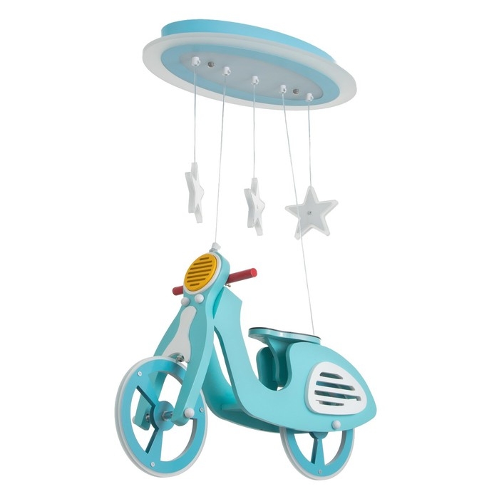 Люстра Люстра "Мотоцикл" LED 54Вт 4000К голубой 57х23х68 см BayerLux