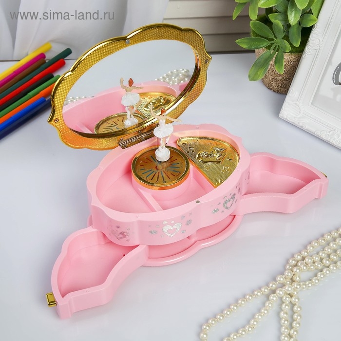 Шкатулка музыкальная механическая Шкатулка музыкальная механическая "Романтичное свидание" фигурная 7,5х19х12,5 см