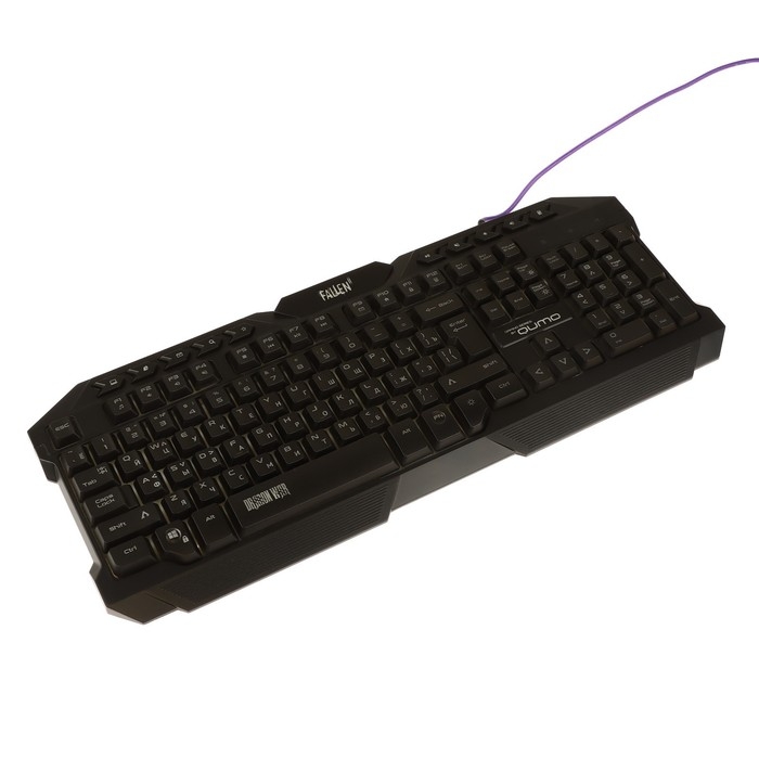 Клавиатура Qumo Fallen 2 K56, игровая, проводная,мембранная, 114 клавиш, USB, подсв, чёрная Клавиатура Qumo Fallen 2 K56, игровая, проводная,мембранная, 114 клавиш, USB, подсв, чёрная