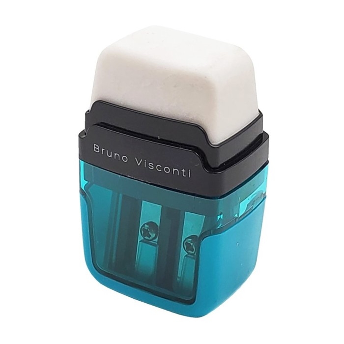 Точилка 2 отверстия с контейнером EASYSHARP, с ластиком, МИКС Точилка 2 отверстия с контейнером EASYSHARP, с ластиком, МИКС