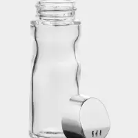 Набор для специй Доляна &laquo;Эксклюзив&raquo;, 40 мл, 2 предмета: солонка, перечница, салфетница - подставка, стекло, пластик, прозрачный