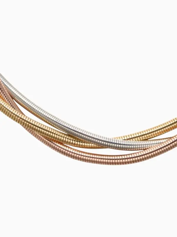 Чокер «Многослойный» крупный металлический, разноцветный