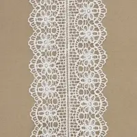 Кружево гипюровое, 45 мм, 6.8&plusmn;0.5 м, цвет белый