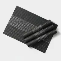 Салфетки сервировочные на стол Доляна &laquo;Сияние&raquo;, 4 шт., 45&times;30 см, чёрные