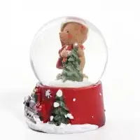 Снежный шар &laquo;Миша в новогоднем колпаке у ёлки&raquo;, d=4.5 см, 4.5&times;4.5&times;6.5 см